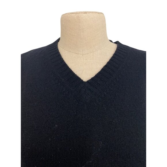 Vintage Club Room By Charter Club Woolmark Lambswool Black Sleeveless Sweater - Picture 4 of 10